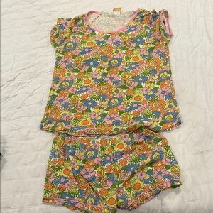 Women’s TBBC - excellent condition size S Floral Pink & Green Short Pajama Set